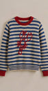 Lobster Embroidered Breton Stripe Sweater in Ivory/navy - Women's Sweaters | Urban Daizy