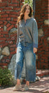 Plaid Trim Layered Button Cardigan Sweater in Grey - Women's Cardigans & Shrugs | Urban Daizy