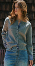Plaid Trim Layered Button Cardigan Sweater in Grey - Women's Cardigans & Shrugs | Urban Daizy