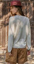 Floral Knit Henley Sweater with Button Placket in Ivory - Women's Sweaters | Urban Daizy