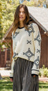 Geometric Folk Knit Crewneck Sweater in Ivory - Women's Sweaters | Urban Daizy