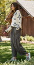 Geometric Folk Knit Crewneck Sweater in Ivory - Women's Sweaters | Urban Daizy