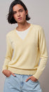 Layered Look V-Neck Twofer Knit Sweater in Navy - Women's Sweaters | Urban Daizy