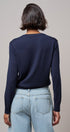 Layered Look V-Neck Twofer Knit Sweater in Navy - Women's Sweaters | Urban Daizy