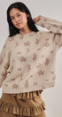 Western Cowboy Print Knit Pullover Sweater in Khaki - Women's Sweaters | Urban Daizy