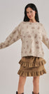 Western Cowboy Print Knit Pullover Sweater in Khaki - Women's Sweaters | Urban Daizy