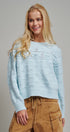 Pointelle Bobble Knit Sweater in Pastel Blue - Women's Sweaters | Urban Daizy
