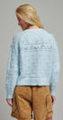Pointelle Bobble Knit Sweater in Pastel Blue - Women's Sweaters | Urban Daizy