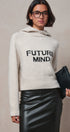 Future Mind Intarsia Knit Hoodie Sweater in Natural - Women's Sweaters | Urban Daizy