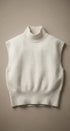 Mock Neck Sleeveless Blouson Knit Top in Ivory - Women's Sweaters | Urban Daizy