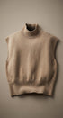 Mock Neck Sleeveless Blouson Knit Top in Mocha - Women's Sweaters | Urban Daizy