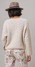 Pointelle Knit Sweater and Shawl Set in Natural - Women's Sweaters | Urban Daizy