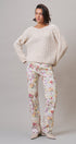Pointelle Knit Sweater and Shawl Set in Natural - Women's Sweaters | Urban Daizy