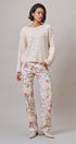 Pointelle Knit Sweater and Shawl Set in Natural - Women's Sweaters | Urban Daizy