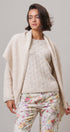 Pointelle Knit Sweater and Shawl Set in Natural - Women's Sweaters | Urban Daizy