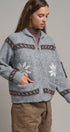 Frost Stag Zip Up Cardigan in Grey - Women's Cardigans & Shrugs | Urban Daizy