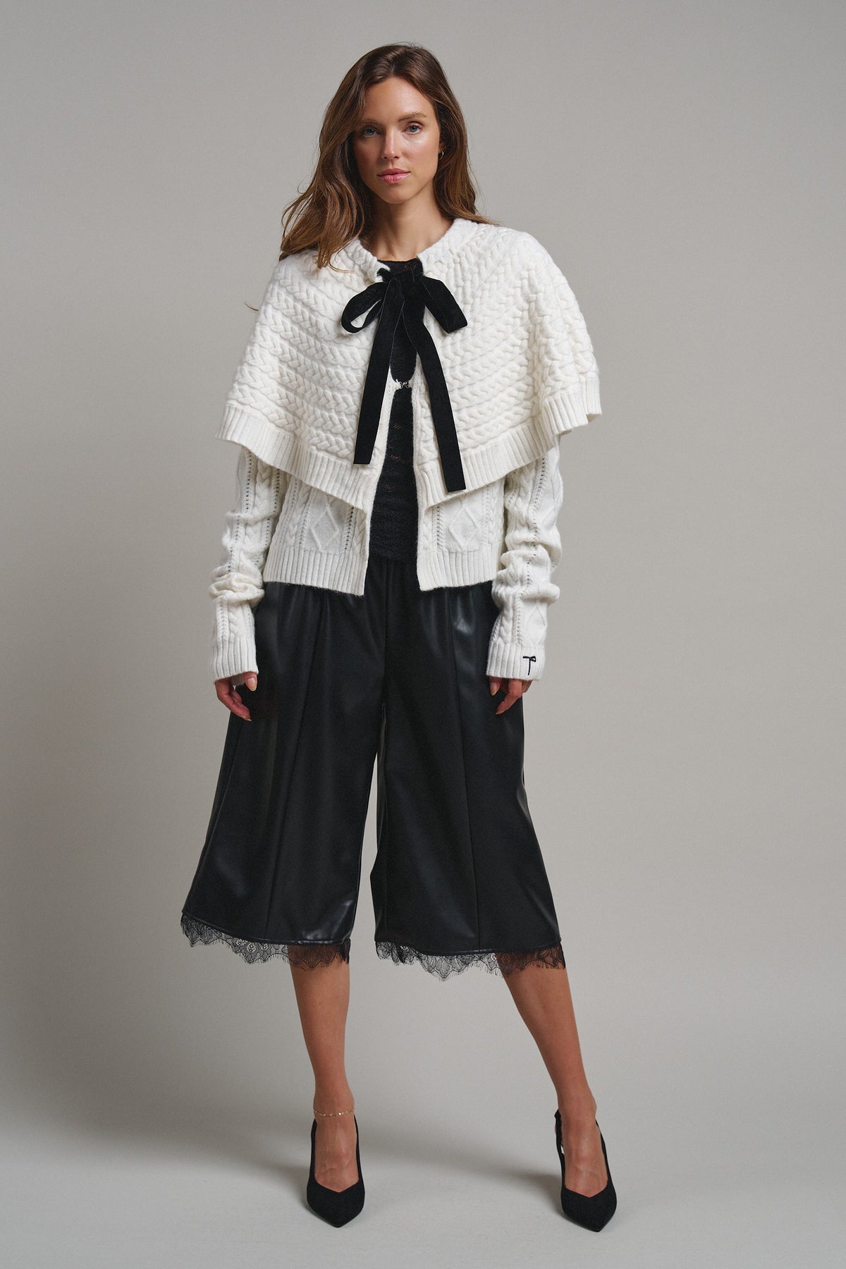 Sweet Frost Capelet Knit Cardigan in Ivory - Women's Cardigans & Shrugs | Urban Daizy