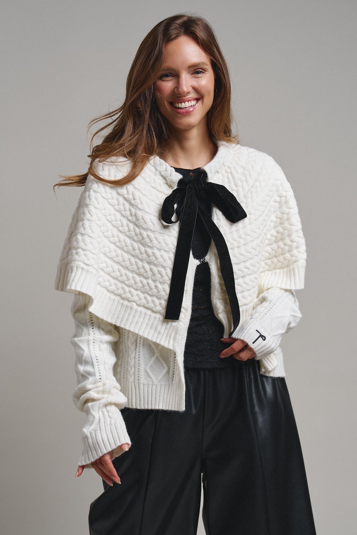 Sweet Frost Capelet Knit Cardigan in Ivory - Women's Cardigans & Shrugs | Urban Daizy