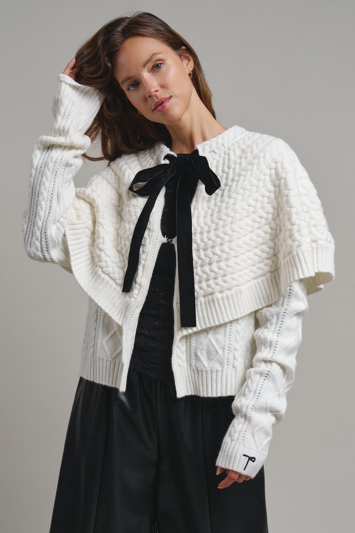 Sweet Frost Capelet Knit Cardigan in Ivory - Women's Cardigans & Shrugs | Urban Daizy