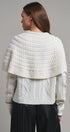 Sweet Frost Capelet Knit Cardigan in Ivory - Women's Cardigans & Shrugs | Urban Daizy