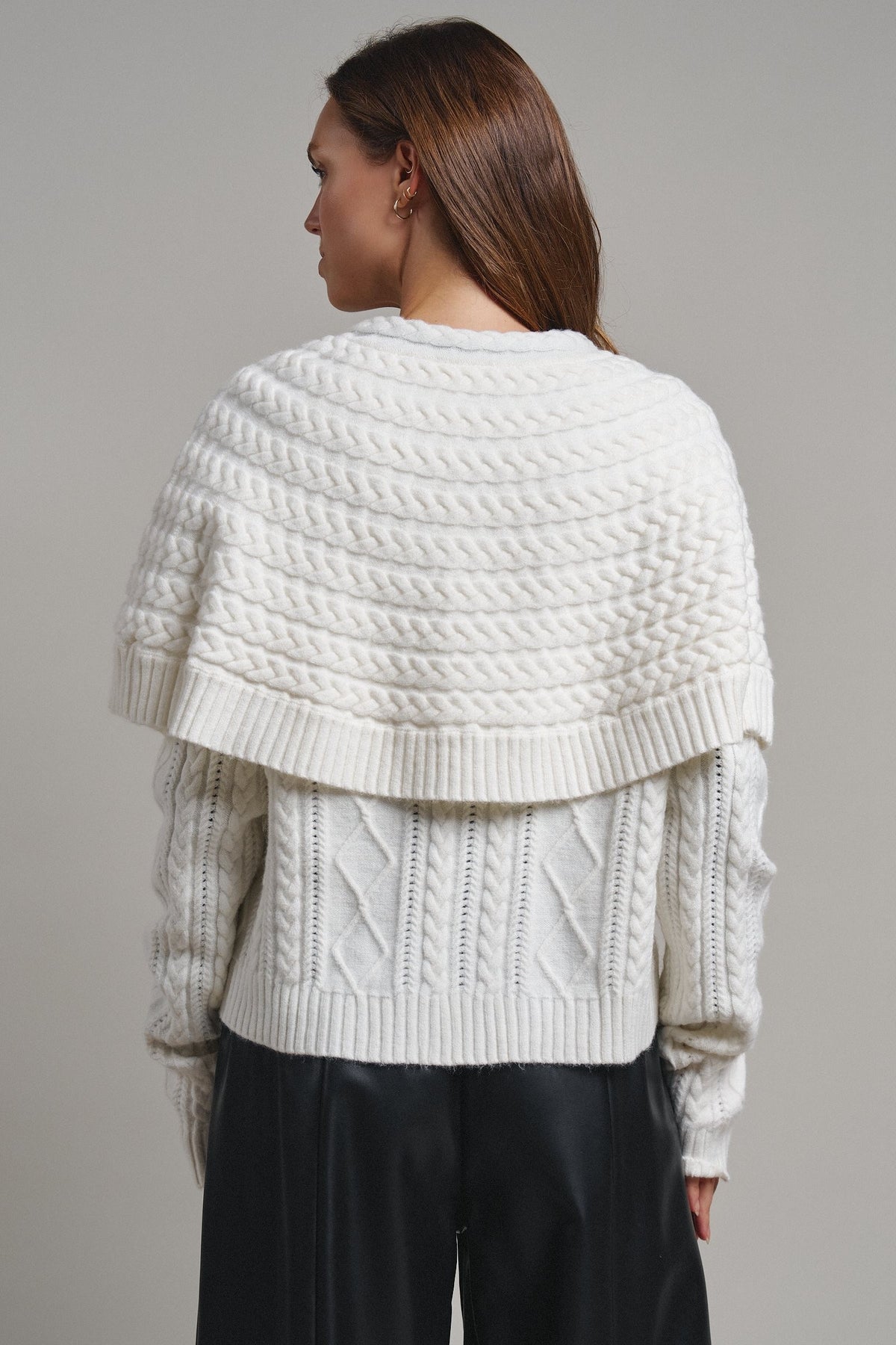 Sweet Frost Capelet Knit Cardigan in Ivory - Women's Cardigans & Shrugs | Urban Daizy