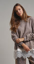 Soft Focus Oversized Crew Sweater in Mocha - Women's Tunics | Urban Daizy