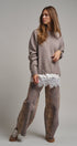 Soft Focus Oversized Crew Sweater in Mocha - Women's Tunics | Urban Daizy