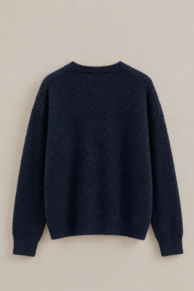 Puppy Love Intarsia Knit Sweater in Navy - Women's Sweaters | Urban Daizy