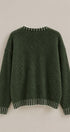 Spotted Pup Intarsia Knit Sweater in Olive - Women's Sweaters | Urban Daizy