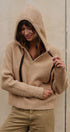 Easy Drift Hooded Knit Sweater in Taupe	 - Women's Sweaters | Urban Daizy