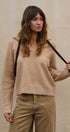 Easy Drift Hooded Knit Sweater in Taupe	 - Women's Sweaters | Urban Daizy