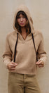 Easy Drift Hooded Knit Sweater in Taupe	 - Women's Sweaters | Urban Daizy