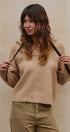 Easy Drift Hooded Knit Sweater in Taupe	 - Women's Sweaters | Urban Daizy