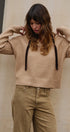 Easy Drift Hooded Knit Sweater in Taupe	 - Women's Sweaters | Urban Daizy