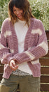 Cozy Hour Chunky Knit Cardigan in Mauve Pink - Women's Cardigans & Shrugs | Urban Daizy