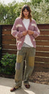 Cozy Hour Chunky Knit Cardigan in Mauve Pink - Women's Cardigans & Shrugs | Urban Daizy
