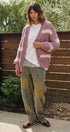 Cozy Hour Chunky Knit Cardigan in Mauve Pink - Women's Cardigans & Shrugs | Urban Daizy