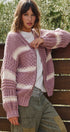Cozy Hour Chunky Knit Cardigan in Mauve Pink - Women's Cardigans & Shrugs | Urban Daizy