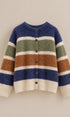 Hearthside Stripe Boucle Cardigan in Rust/olive - Women's Cardigans & Shrugs | Urban Daizy