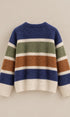 Hearthside Stripe Boucle Cardigan in Rust/olive - Women's Cardigans & Shrugs | Urban Daizy