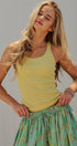 Ribbed Racerback Built-In Bra Tank Top in Green - Women's Fashion | Urban Daizy