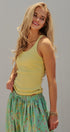Ribbed Racerback Built-In Bra Tank Top in Green - Women's Fashion | Urban Daizy