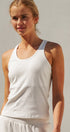 Ribbed Racerback Built-In Bra Tank Top in White - Women's Fashion | Urban Daizy