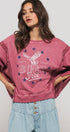 Vintage Western Born Free Boho Casual Top in Rose Violet - Women's Sweatshirts & Hoodies | Urban Daizy
