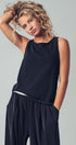 Coastal Cool Sleeveless Tank Top in Black - Women's Tanks & Camis | Urban Daizy