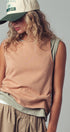 Coastal Cool Sleeveless Tank Top in Desert Tan - Women's Tanks & Camis | Urban Daizy