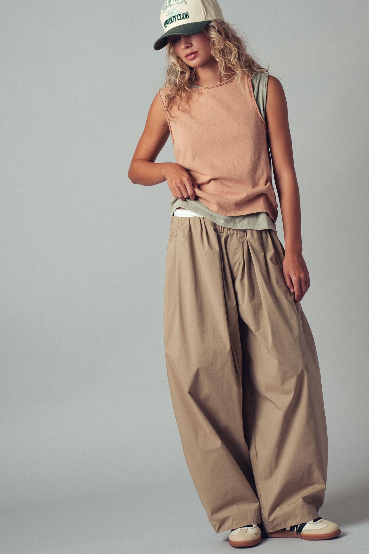 Coastal Cool Sleeveless Tank Top in Desert Tan - Women's Tanks & Camis | Urban Daizy