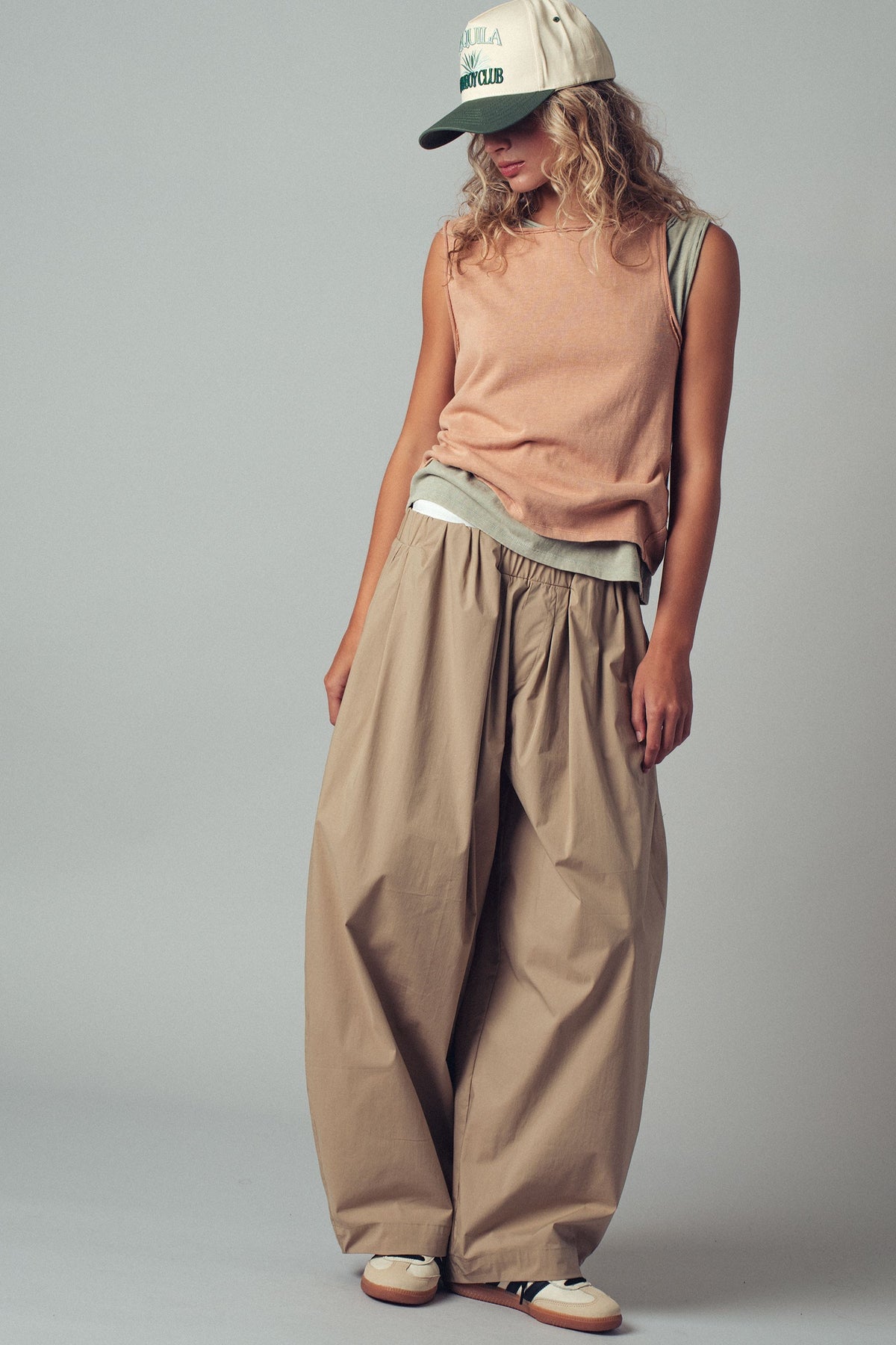 Coastal Cool Sleeveless Tank Top in Desert Tan - Women's Tanks & Camis | Urban Daizy
