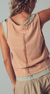 Coastal Cool Sleeveless Tank Top in Desert Tan - Women's Tanks & Camis | Urban Daizy