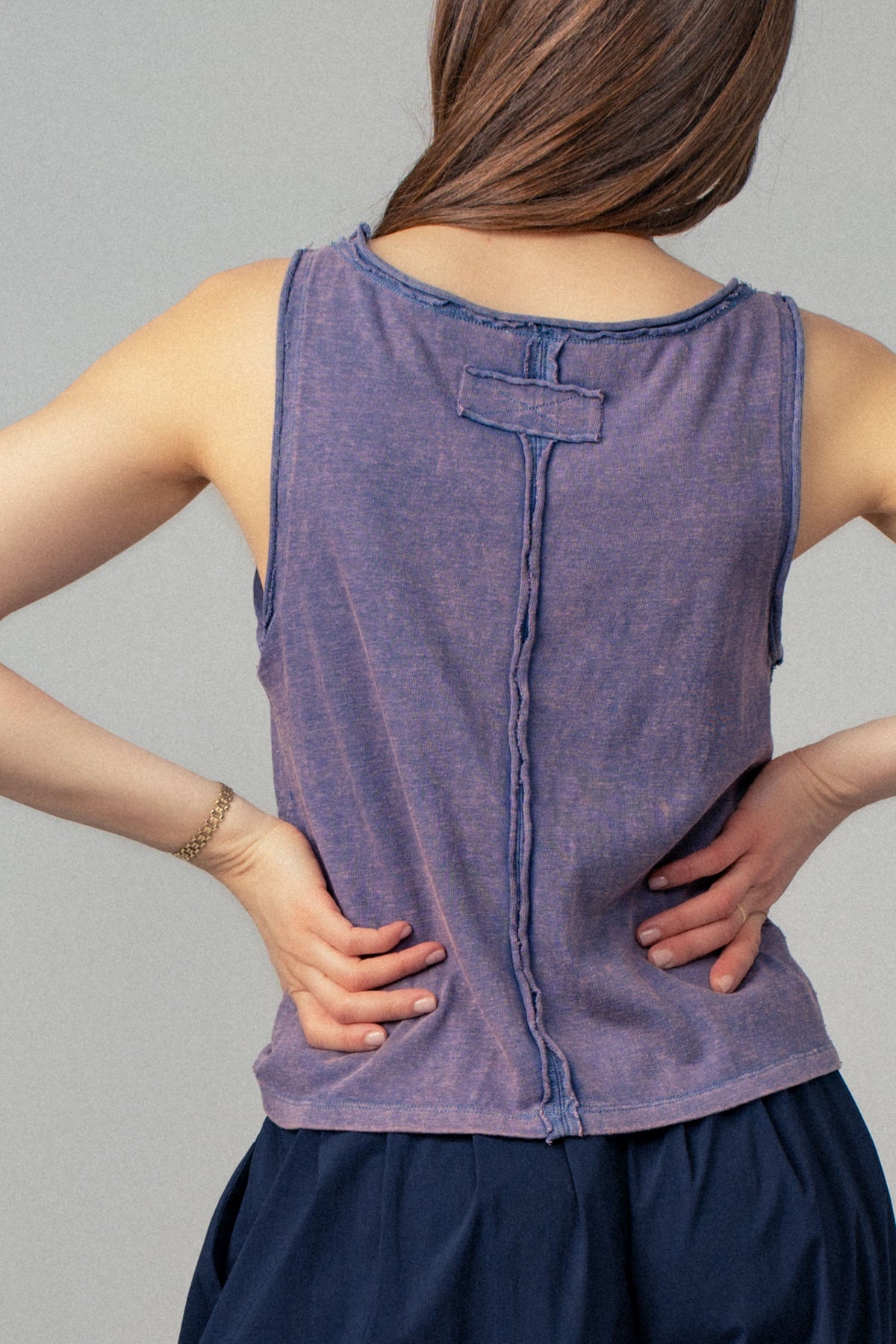Coastal Cool Sleeveless Tank Top in Navy - Women's Tanks & Camis | Urban Daizy